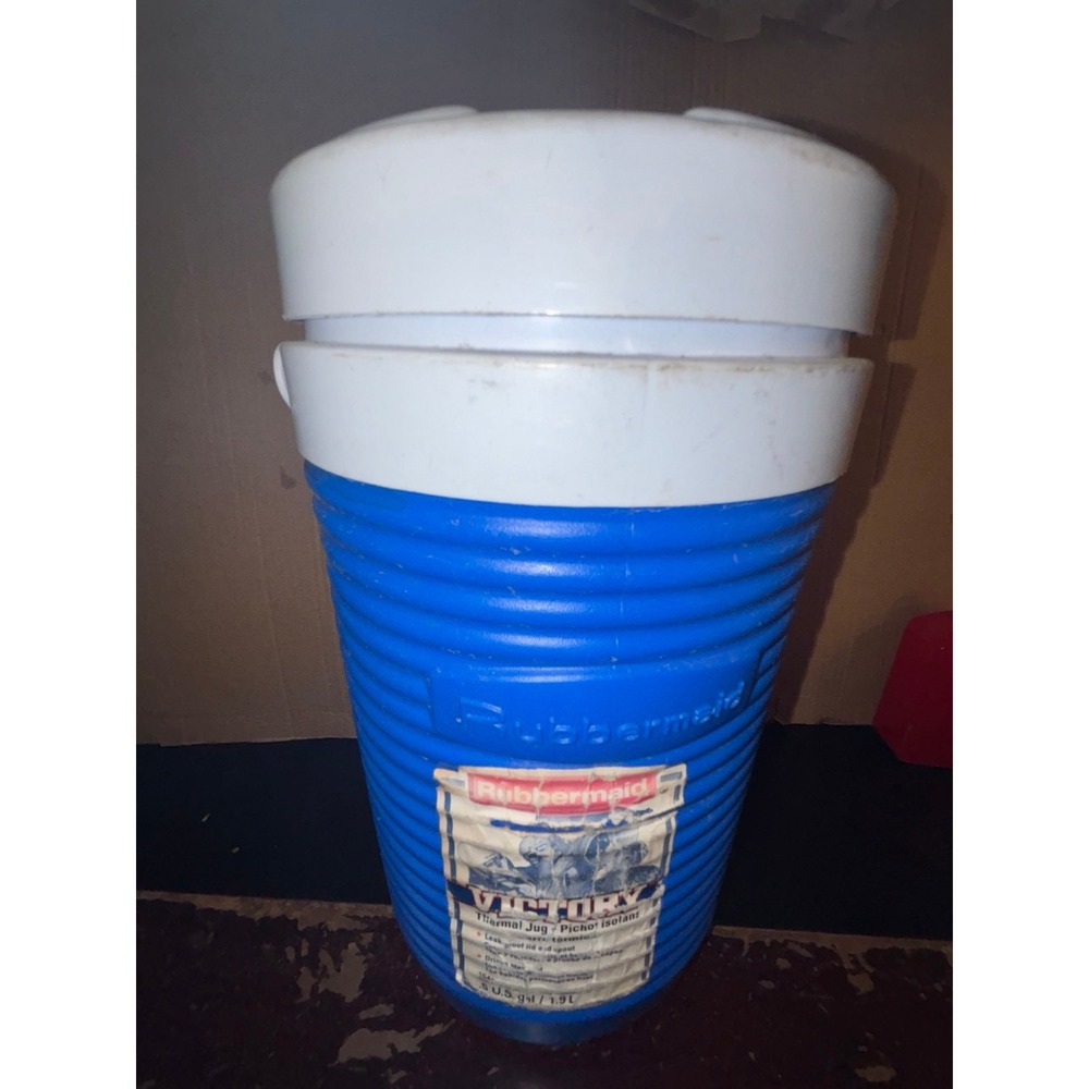 Vintage Rubbermaid 1/2 Gallon Blue Insulated Water Jug Cooler 154A | Made In USA